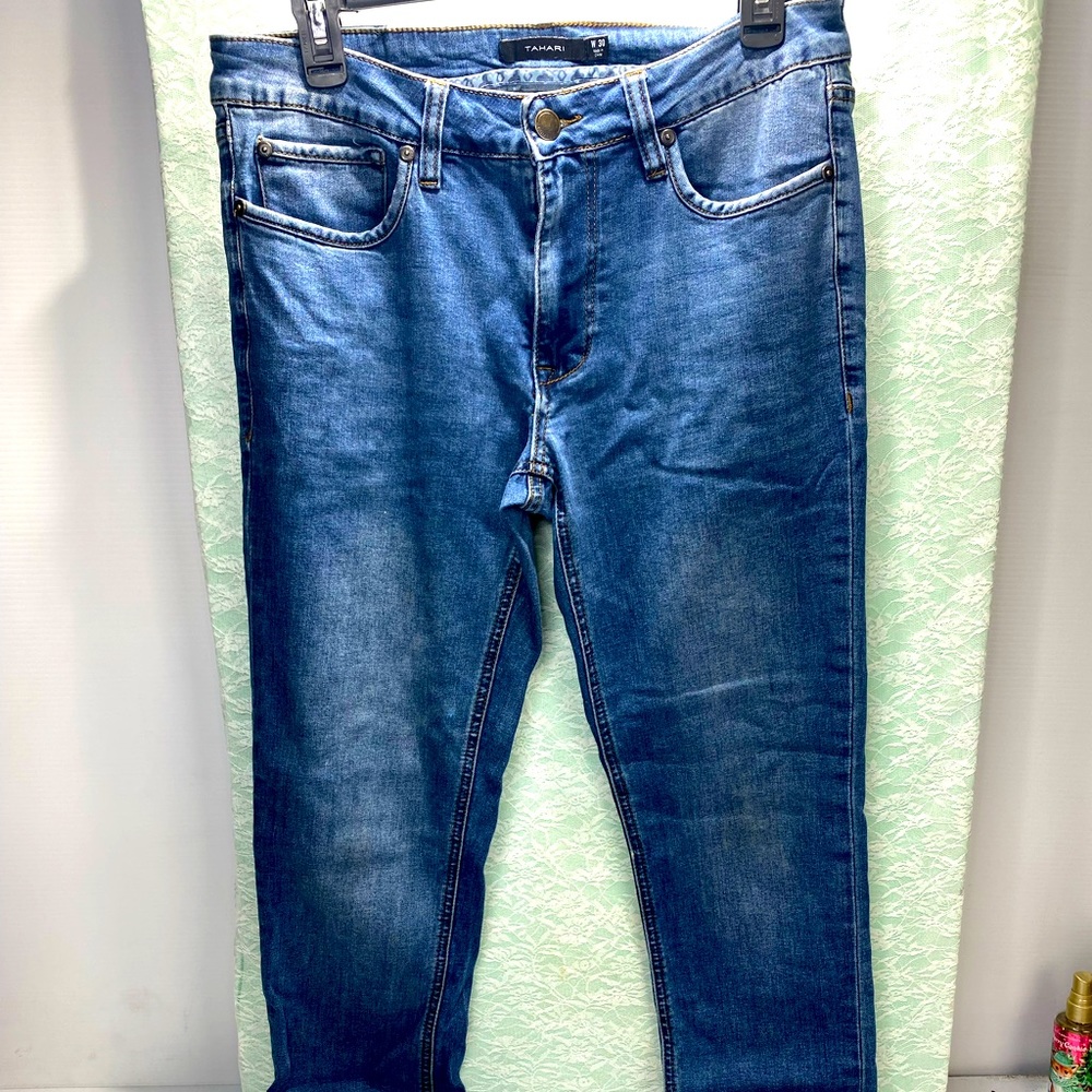 Tahari cotton soft ankle jeans